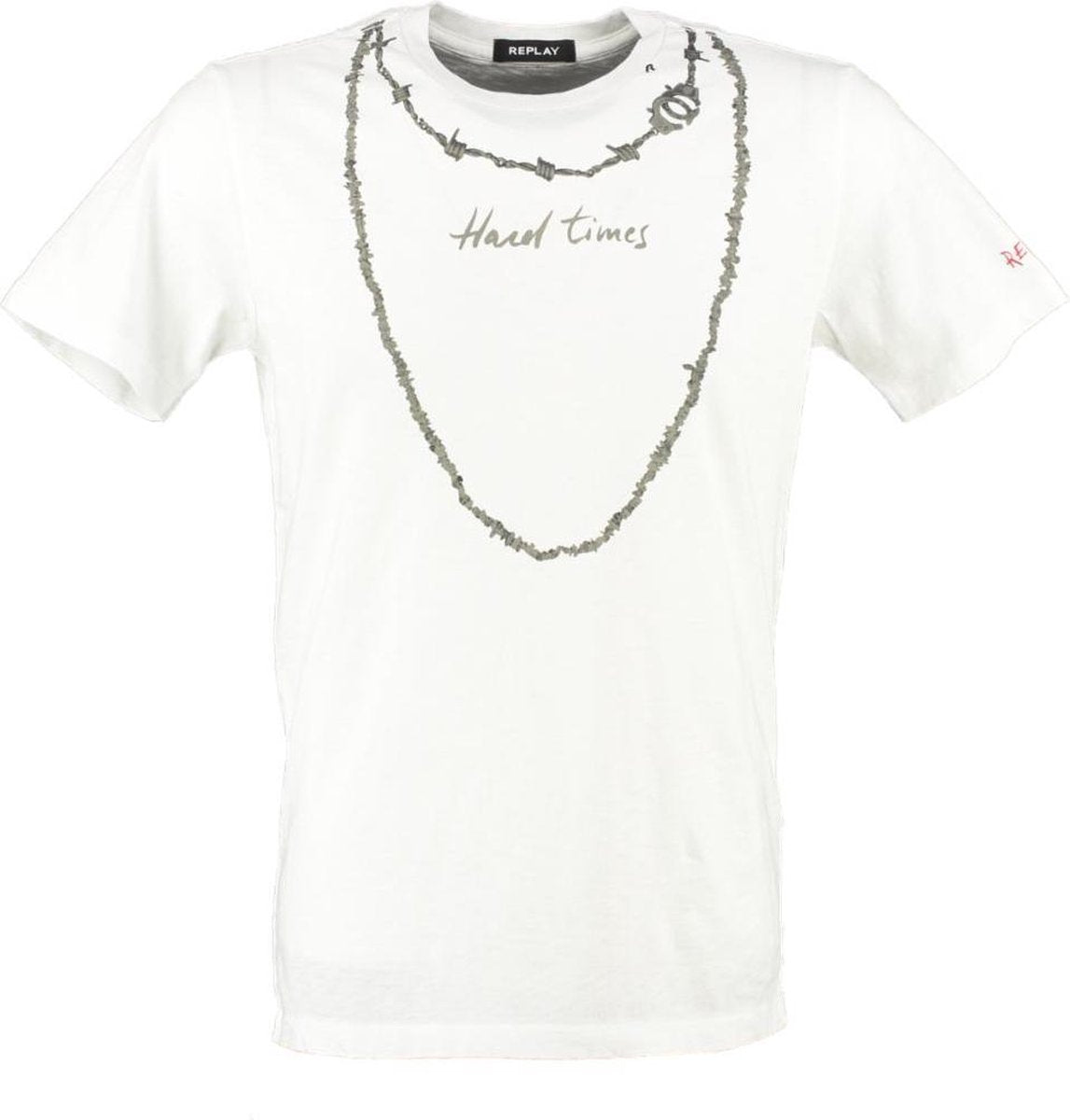 Replay wit t-shirt - valt kleiner - Maat XS