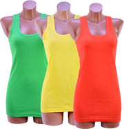 3 Pack dames hemd - 100% katoen - Fel kleuren - Maat L