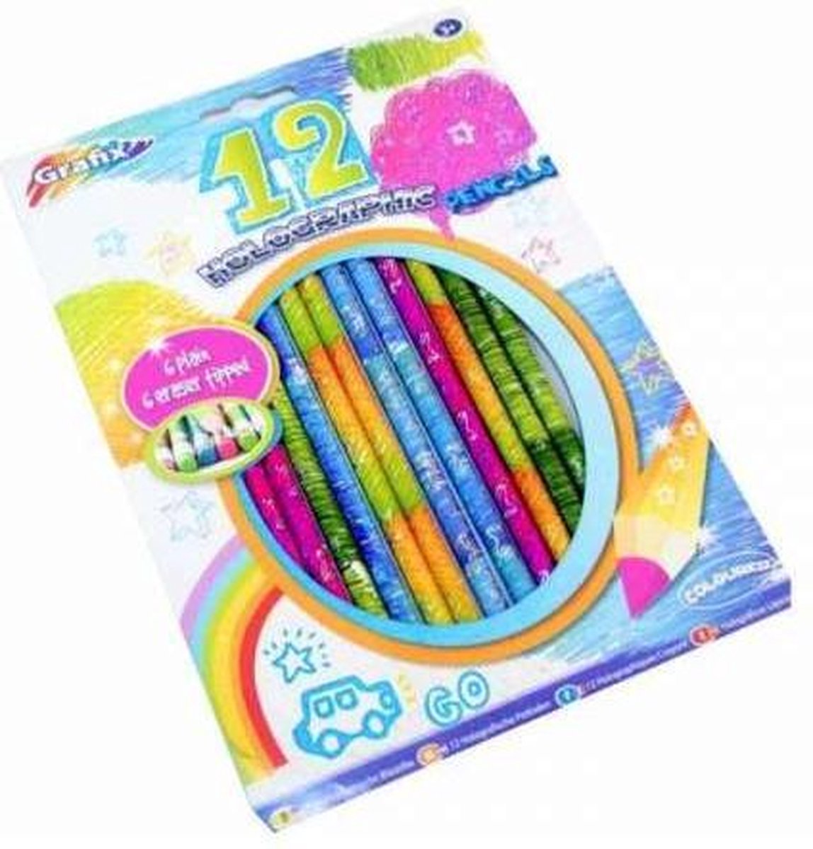 Grafix 12 holographic pencils