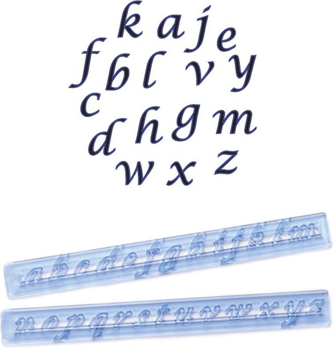 Liniaal uitsteker / tappit - alfabet / lower case letters - FMM