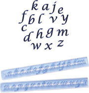 Liniaal uitsteker / tappit - alfabet / lower case letters - FMM
