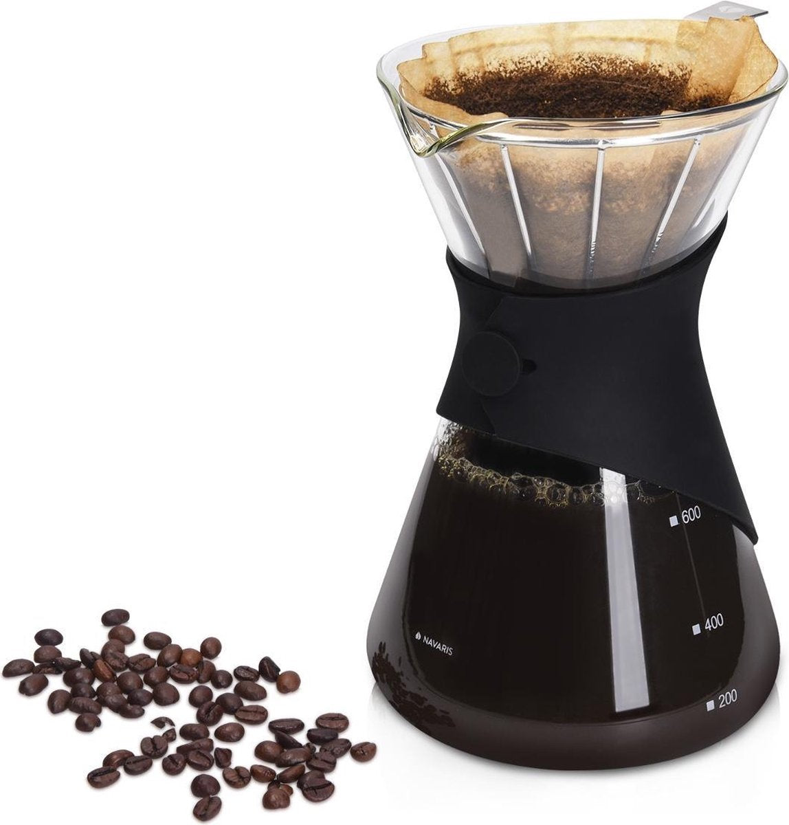 Koffiezetapparaat van borosilicaatglas - Koffiezetter voor filterkoffie - Koffiekan van 700 ml - Filterkoffiezetapparaat - Transparant