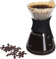 Koffiezetapparaat van borosilicaatglas - Koffiezetter voor filterkoffie - Koffiekan van 700 ml - Filterkoffiezetapparaat - Transparant