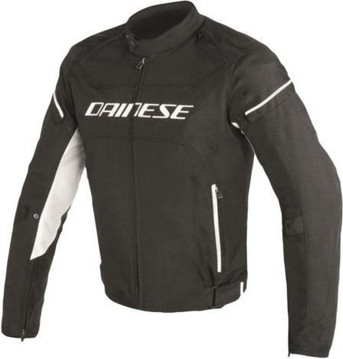 Dainese D-Frame Black Black White Textile Motorcycle Jacket 48