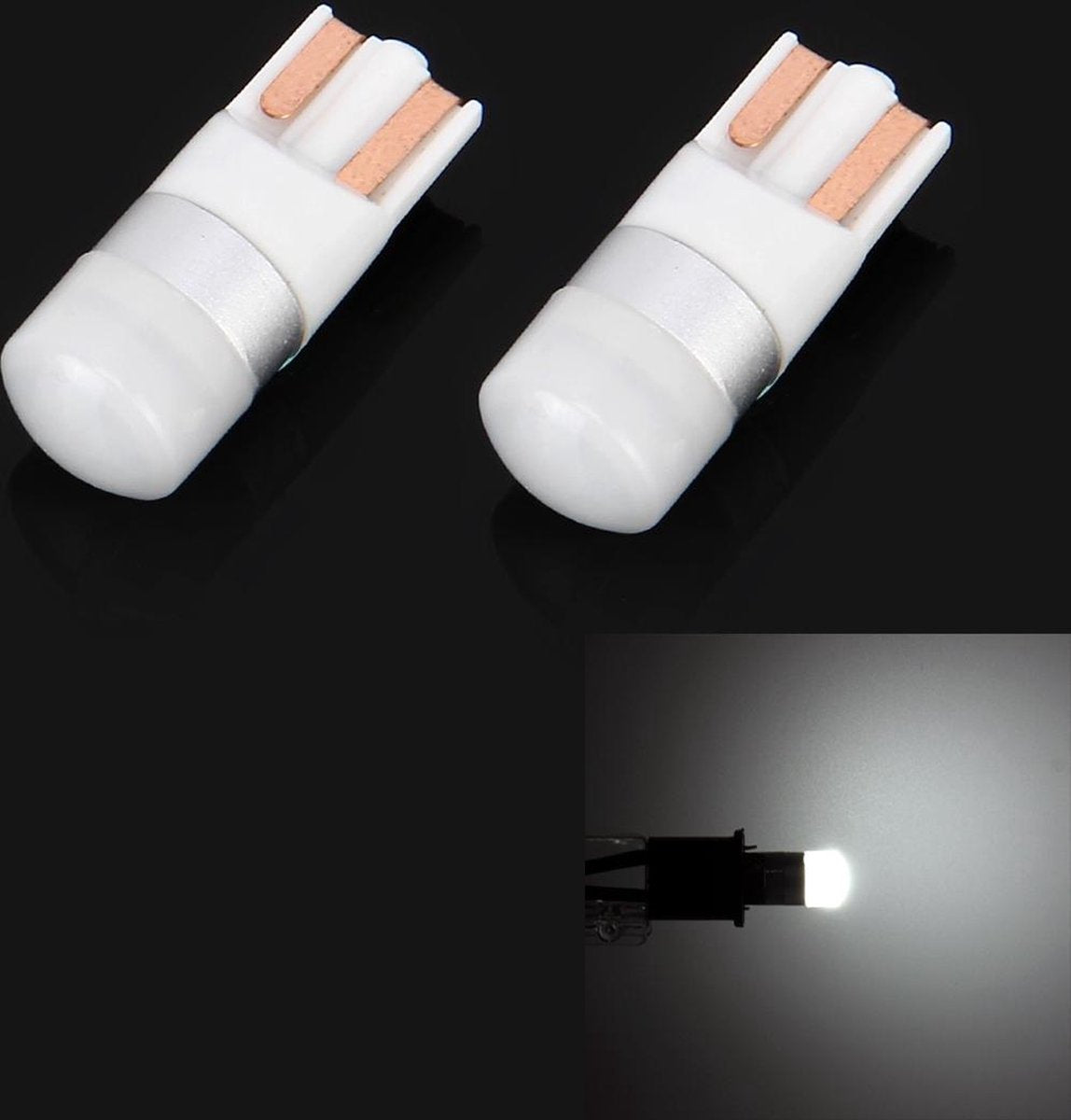 2 STKS T10 / W5W / 194/501/168 1 W 70LM 6000 K Wit LED Lamp Auto Leeslamp Klaring Licht