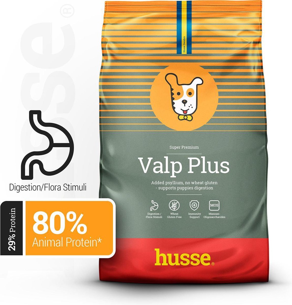 Husse Valp Plus - puppy voer - Hondenvoer - 7 kg