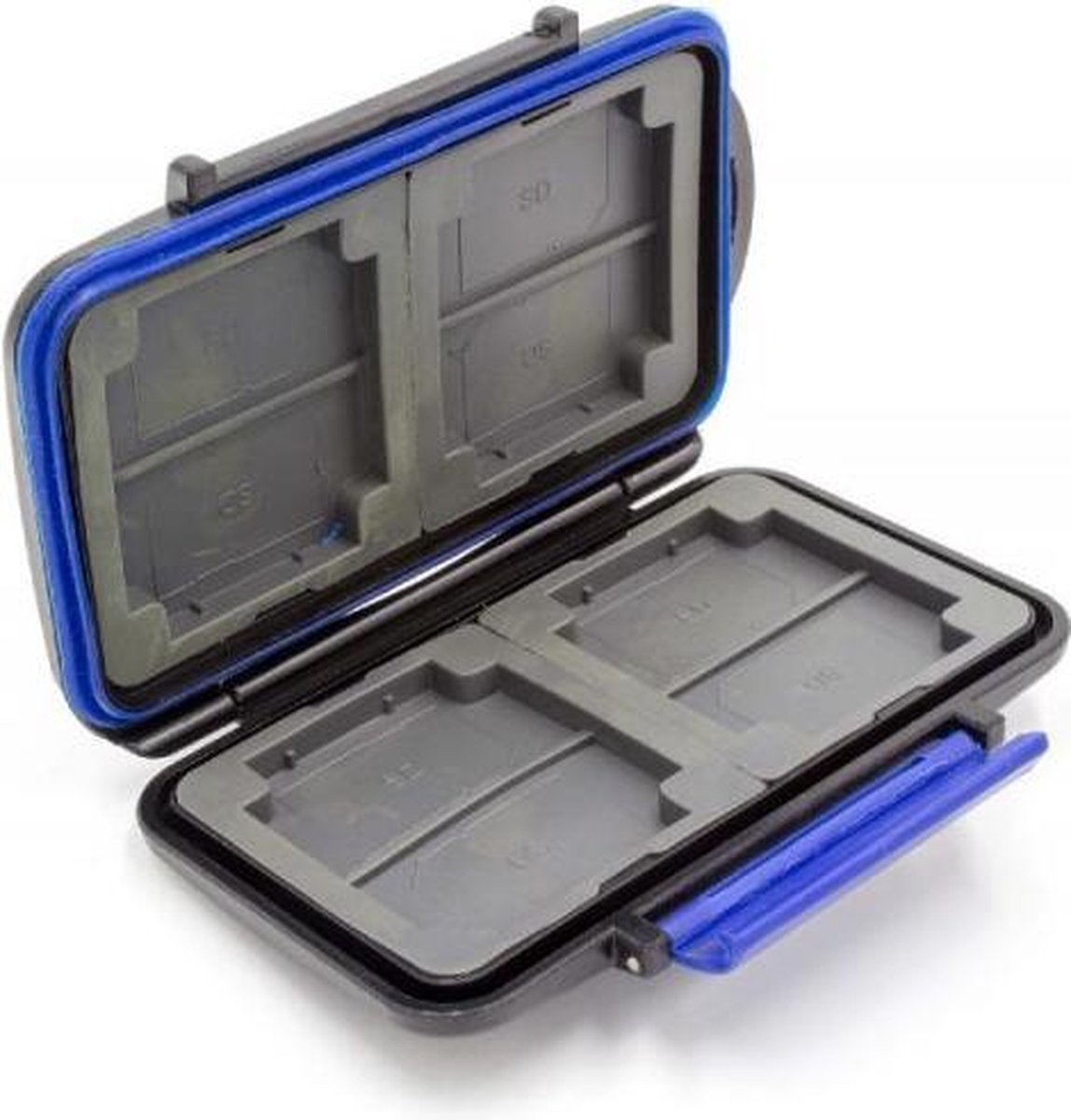 VHBW Opbergbox voor 8 SD of 4 Compact Flash geheugenkaarten