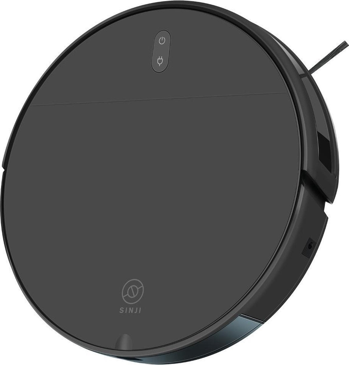 Sinji Smart Robotstofzuiger – 4 Schoonmaakstanden – Dweilfunctie – Laadstation – Besturing via app – Afstandsbediening – Spraakbesturing via Google en Alexa - Zwart