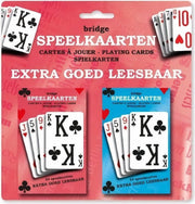 Verhaak Speelkaarten Bridge 9 X 6 Cm Karton Rood/blauw 2 Sets