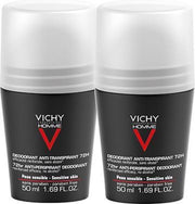 Vichy Homme Vichy Vichy Deodorantdorant roller 72 uur - 2x50ml