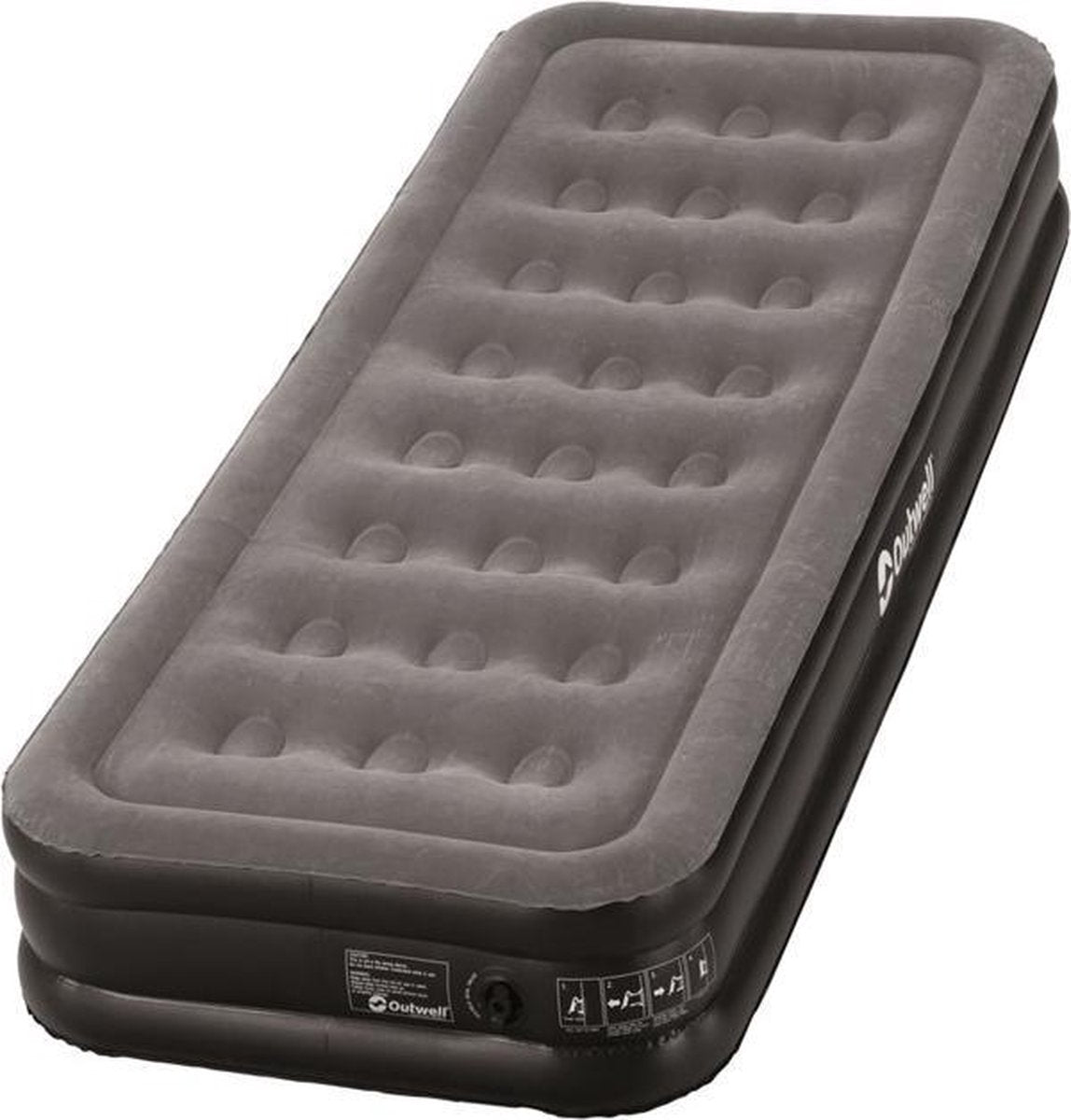 Outwell Flock Excellent Single Luchtbed - 1-Persoons - Grey/black
