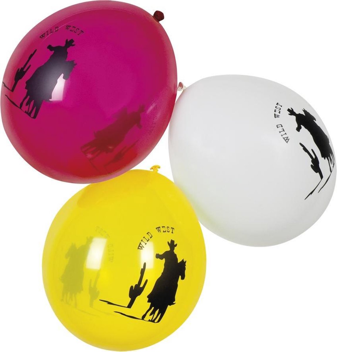 Cowboy Ballonnen Western 25cm 6 stuks