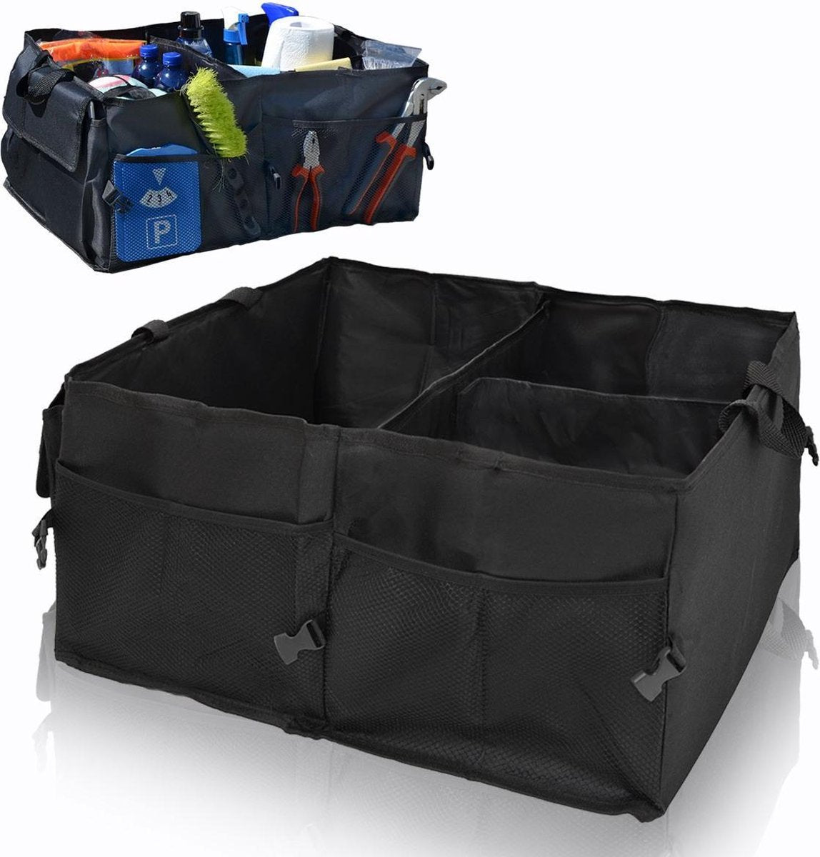 Laarszak Auto-organisator 56x40x24 cm Autotoebehorenzak Opvouwbare Doos