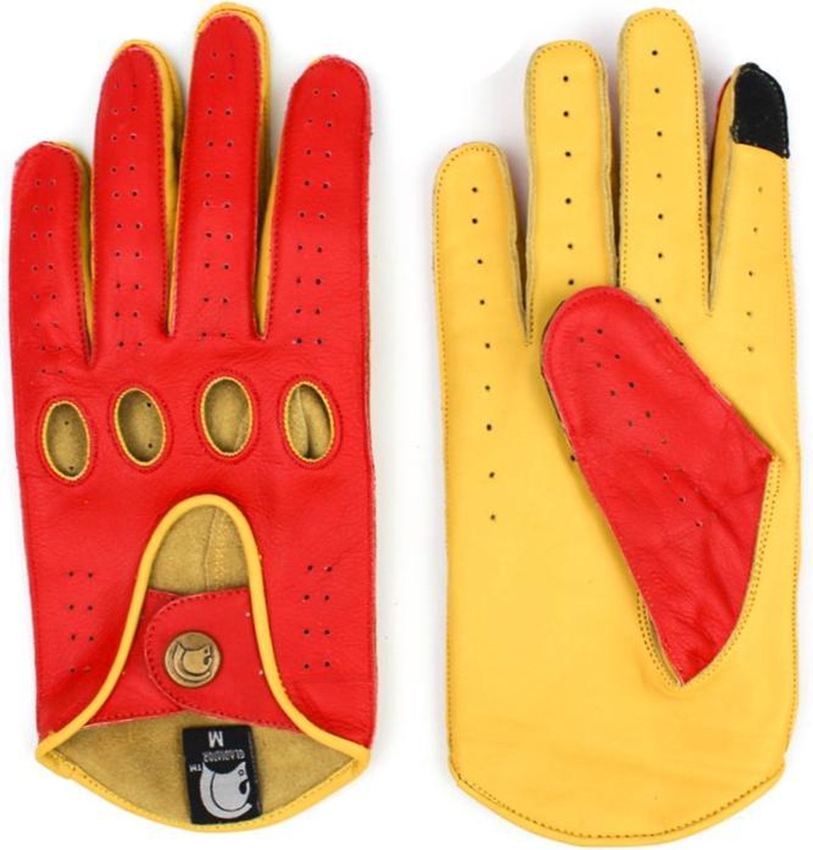 Gladiator racing leren autohandschoenen scarlett red | maat L