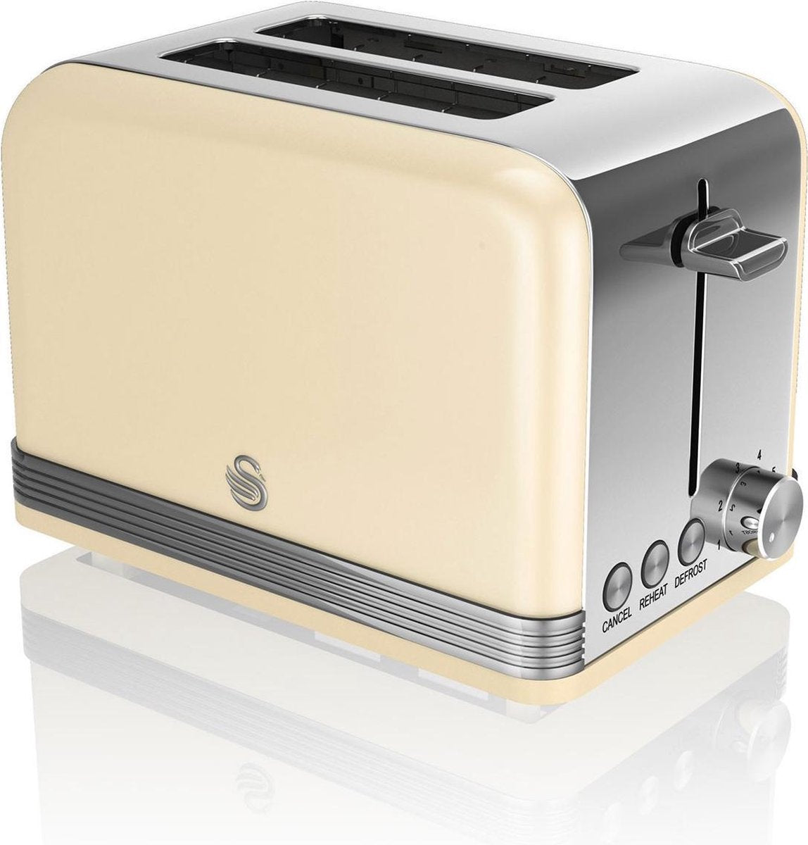 Swan 2-Slot Retro Broodrooster ST19010CN Cream