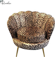 Luxe Velvet Chair Schelp Stoel - Jungle Vibes - Luipaard Panter Print
