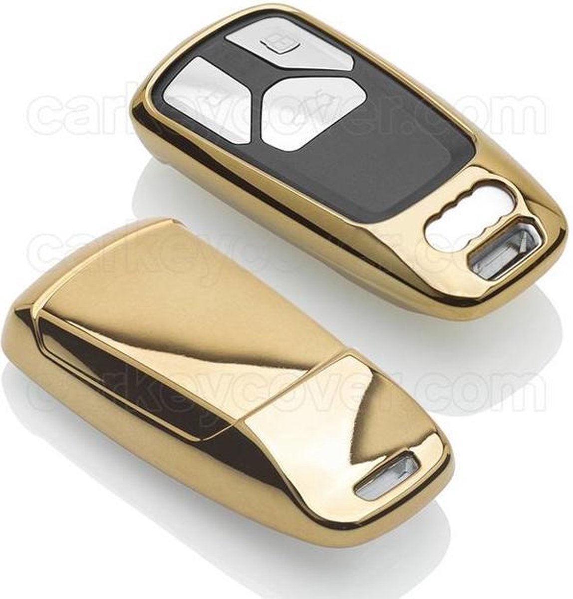 Audi SleutelCover - Goud / TPU sleutelhoesje / beschermhoesje autosleutel