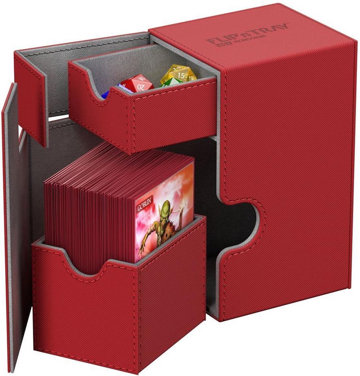 Ultimate Guard Flip´n´Tray Deck Case 80+ Standard Size XenoSkin Red