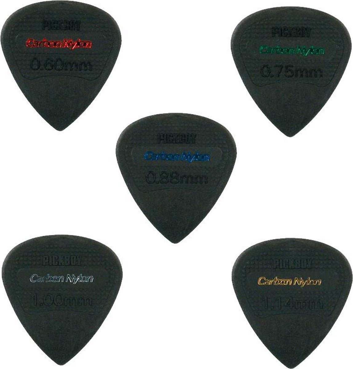 Plectrum Edge SET 0.60mm-1.14mm 5-pack Pickboy