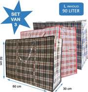 MixMamas Big Shopper Boodschappentas - 60 x 50 cm - Set van 3