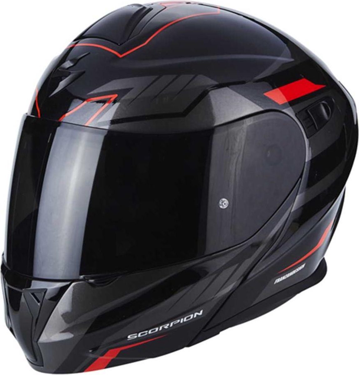 Scorpion Systeemhelm EXO-920 Shuttle Black/Silver/Red-XS
