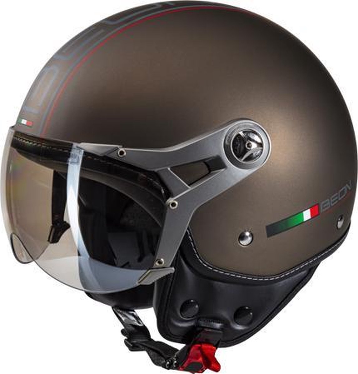 Beon Design Scooterhelm Motorhelm Luxe Bronze - Maat L / 59 cm