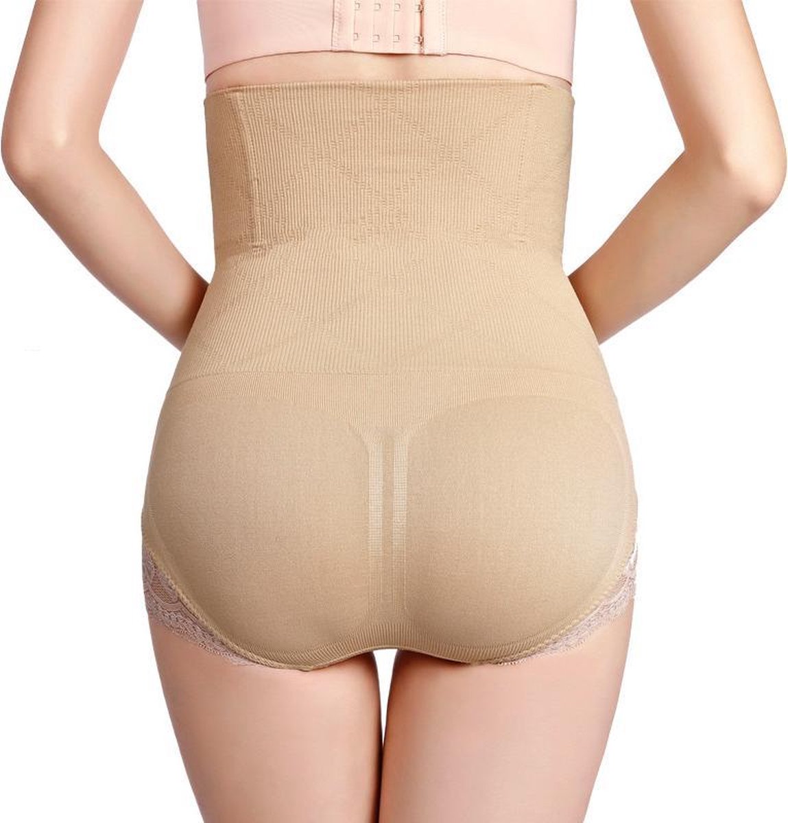 Hoge Tailleslip Body Shaper met kant - M/L - nude
