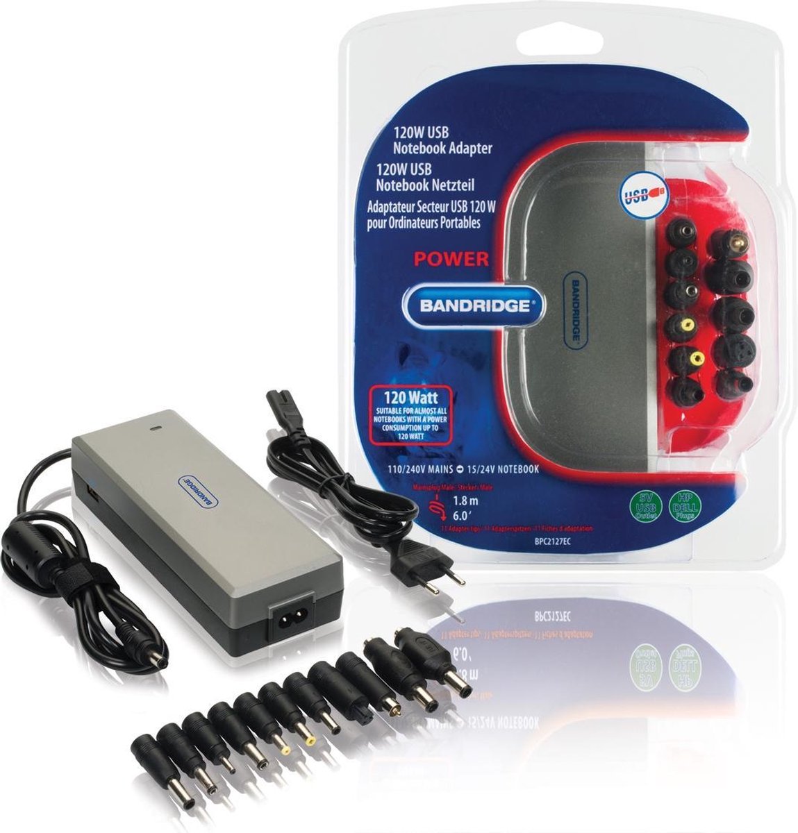 Bandridge - Voedingsadapter - 15 volt