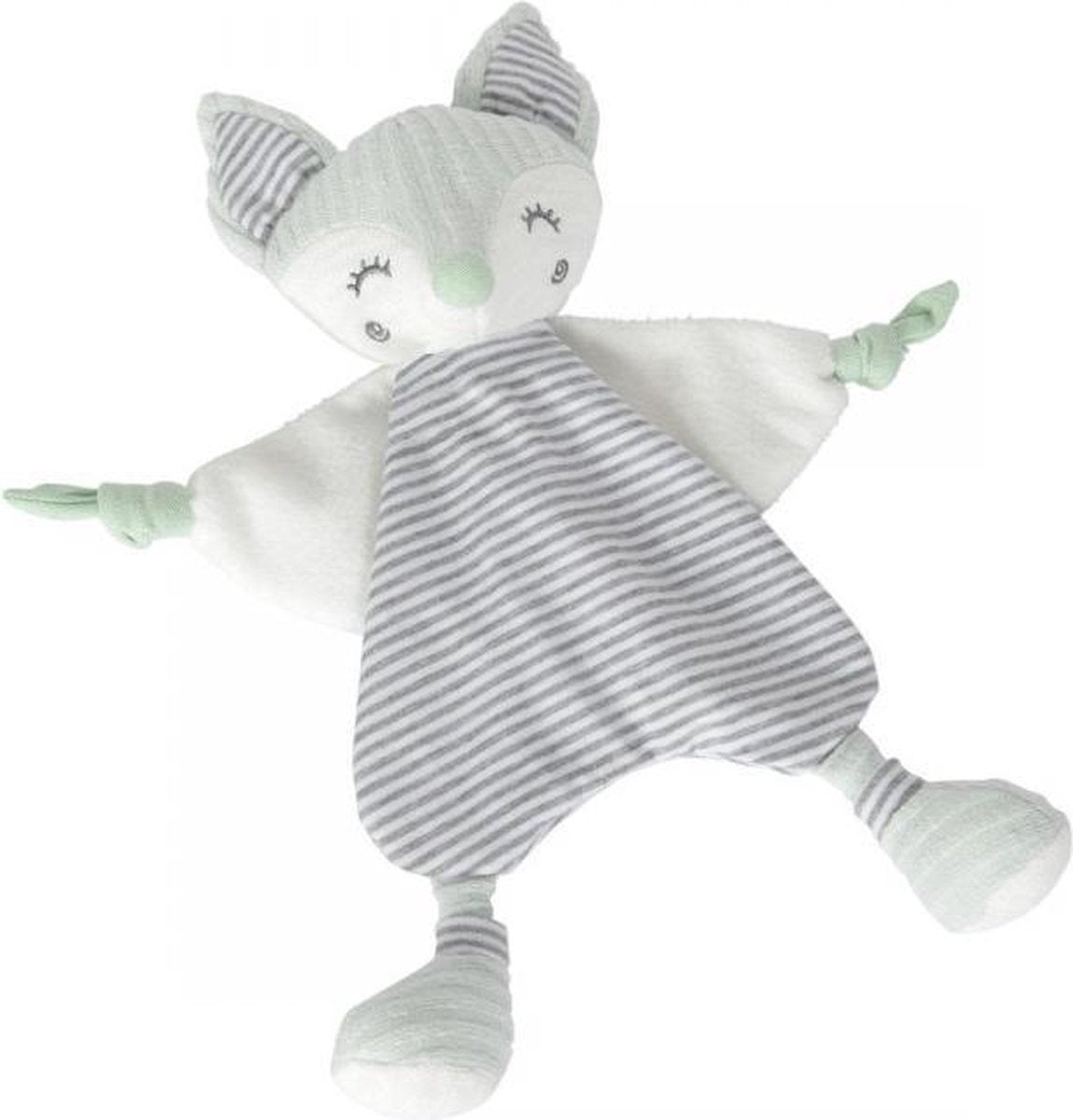 Tiamo Knuffeldoekje Foxy Fox 29 Cm Mintgroen-wit