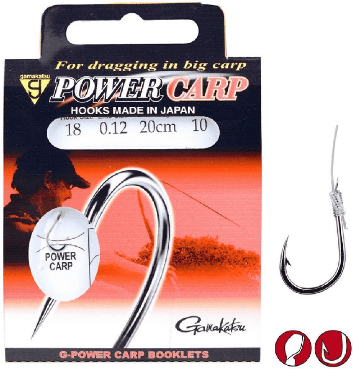 BKS-POWER CARP 20cm Lijn:  0.14 Haak:14