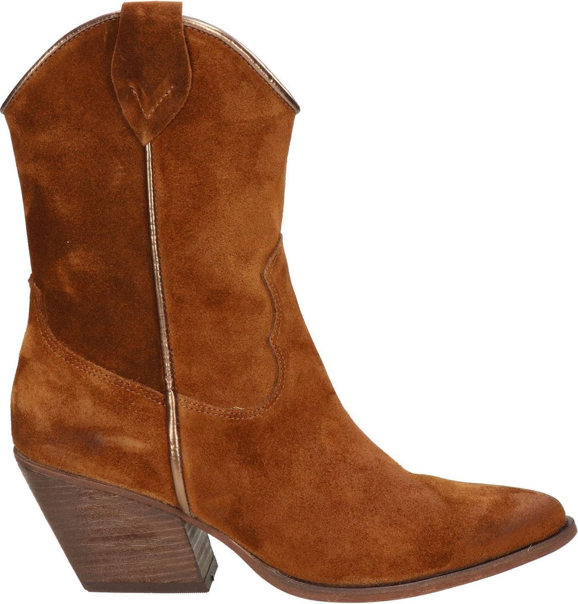 Nelson dames cowboylaars - Cognac - Maat 38