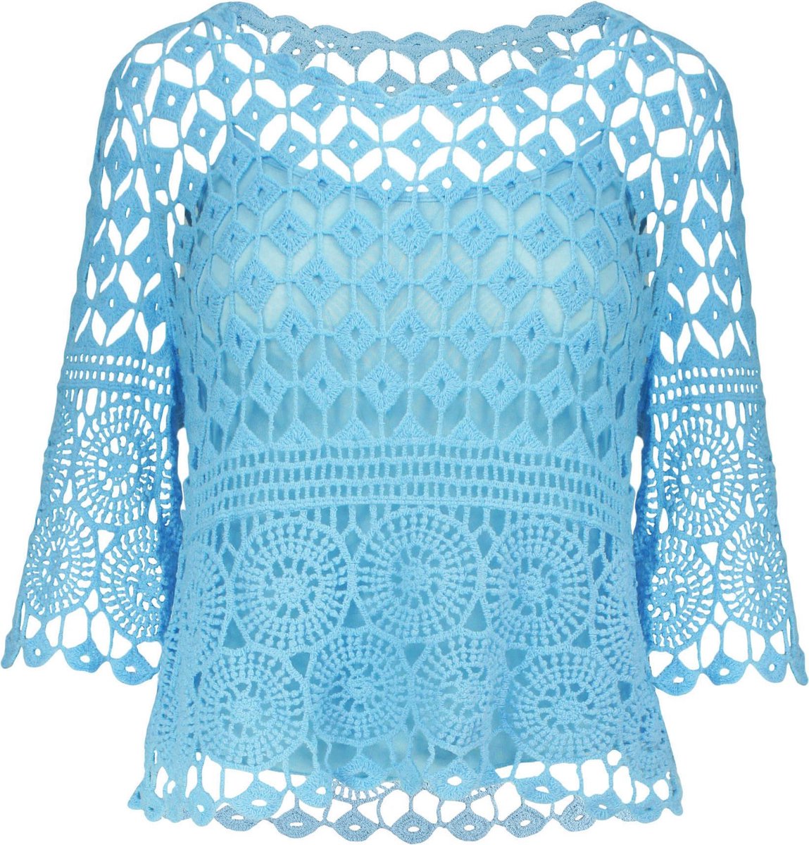 Gehaakte Top Blauw