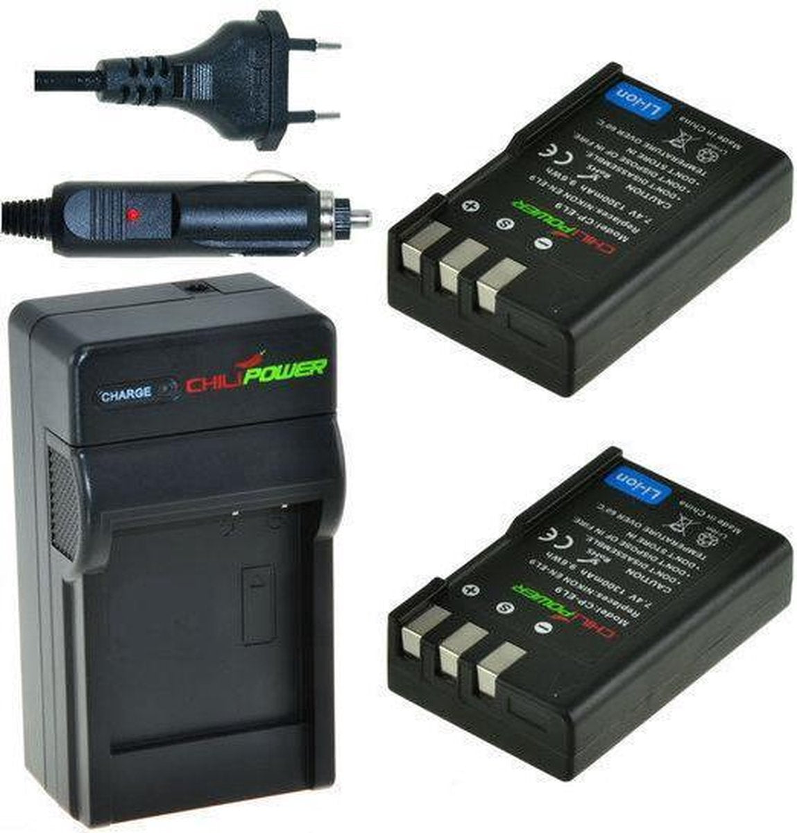ChiliPower EN-EL9 Nikon Kit - Camera Batterij Set