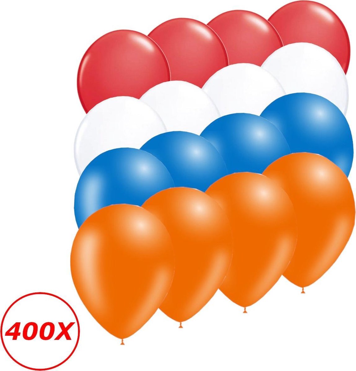 Oranje Versiering Ballonnen Oranje Rode Witte Blauwe EK Koningsdag WK 400 Stuks Feestversiering Verjaardag Ballon