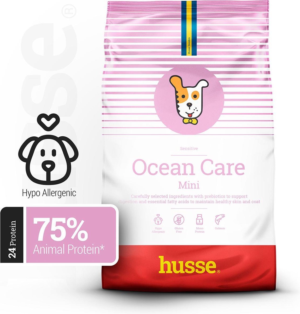 Husse Zalm en Rijst Mini hypoallergeen - Hondenvoer - 2 kg