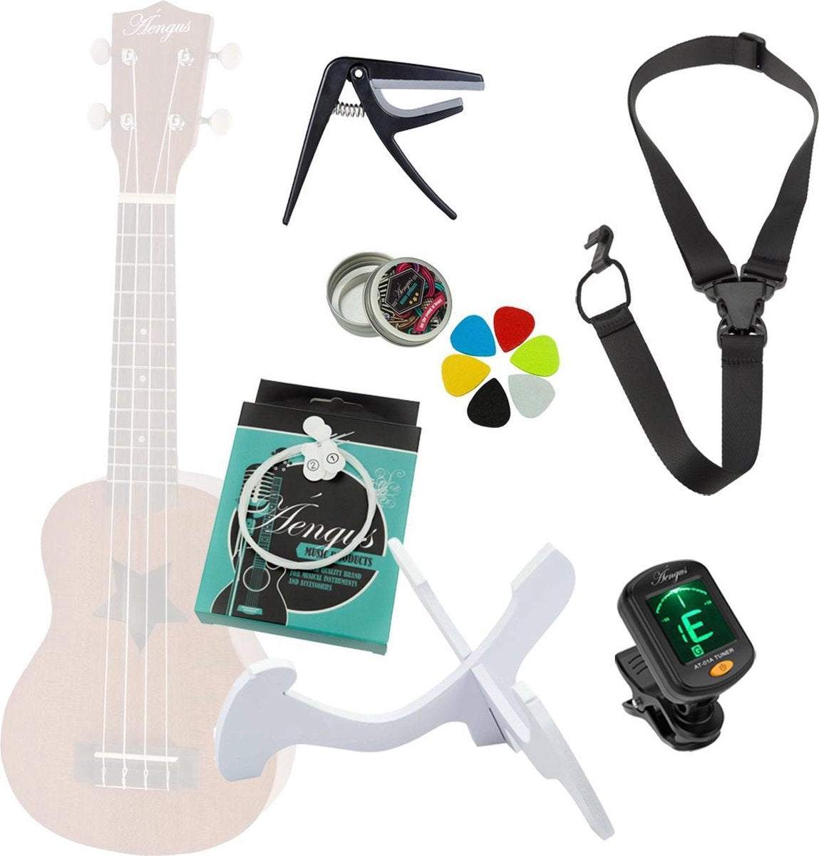 Áengus Ukelele accessoires set