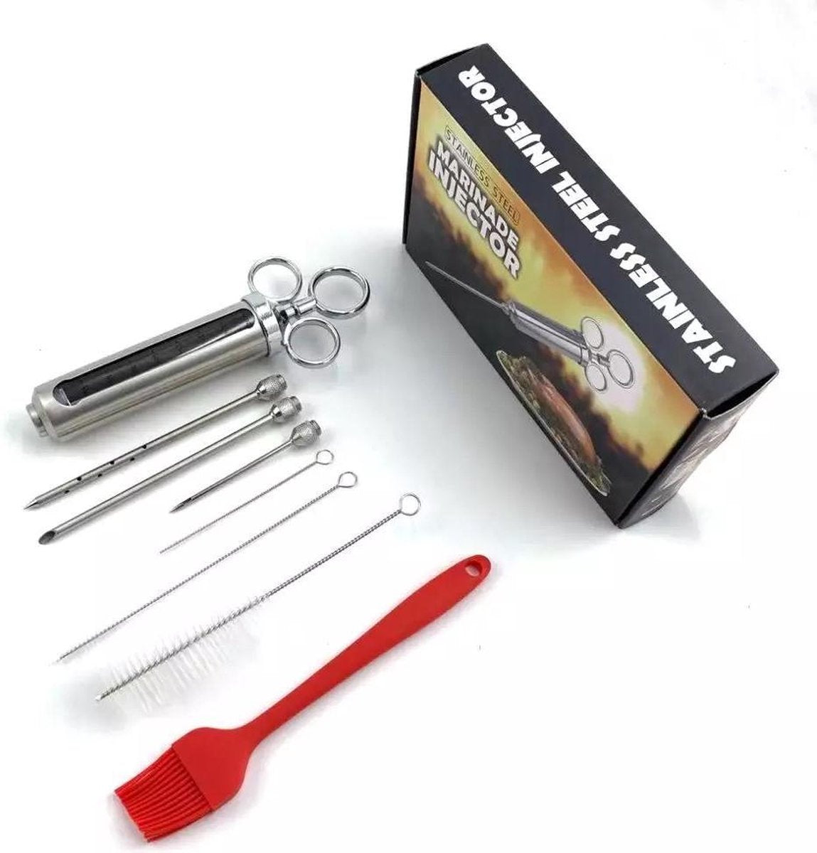 Marinade injector | Marinade injectiespuit | BBQ rub |Vlees injectiespuit l RVS