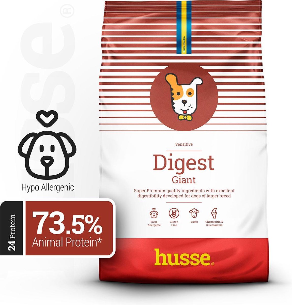 Husse Lam en Rijst Giant - hypoallergene hondenbrokken - Hondenvoer - 12