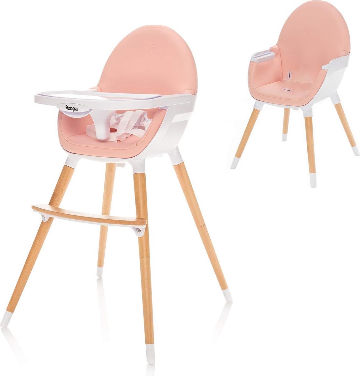 EetStoel Baby - Zinaps Dolce Houten kinderstoel vanaf 6 maanden en tot 15 kg