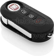 Fiat SleutelCover - Zwart / Silicone sleutelhoesje / beschermhoesje autosleutel