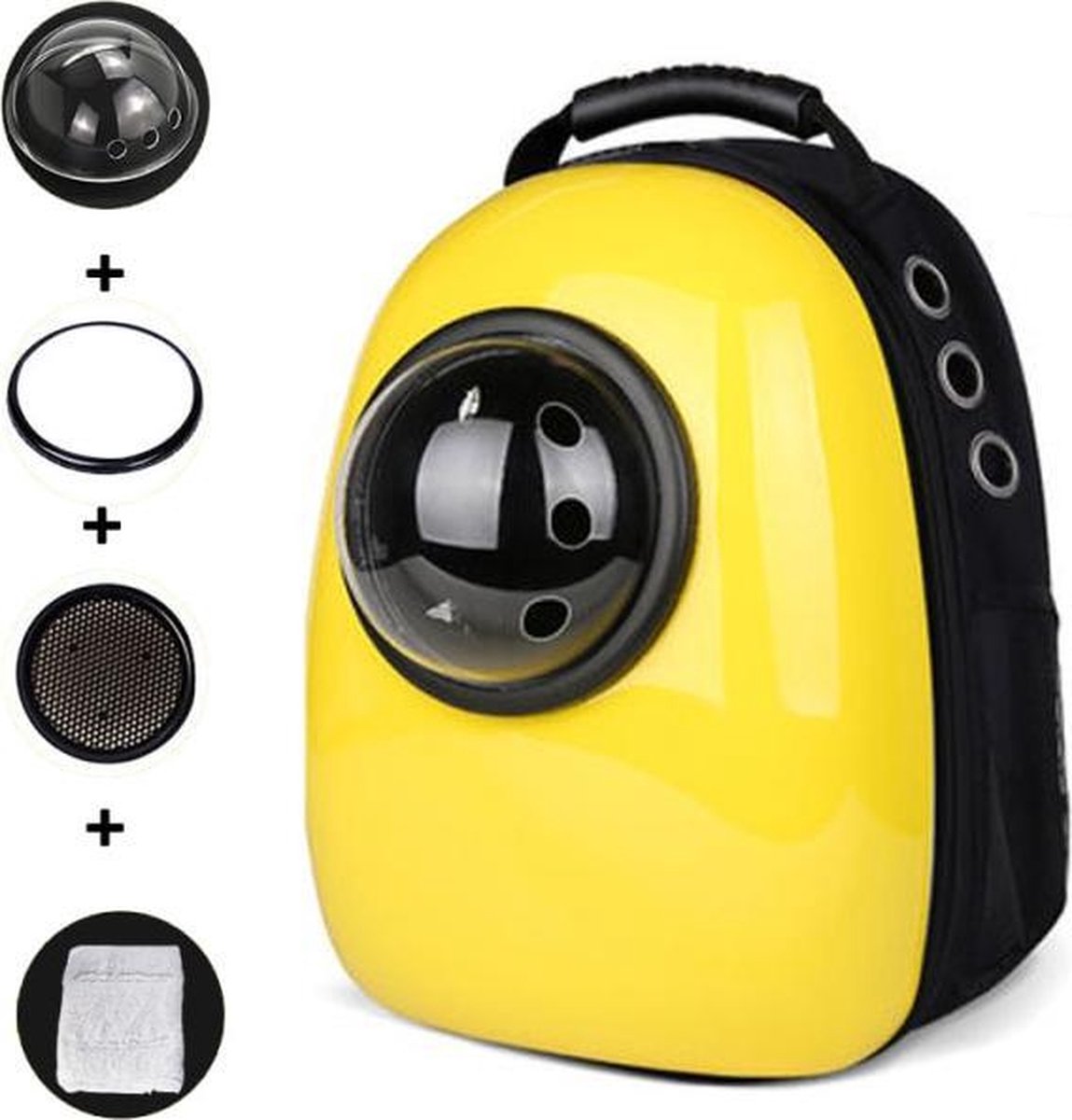 TBG Kat Rugzak Kat Carrier Vet Kat Tas Ademend Transport Reistas Hond Ruimte Capsule Huisdier Capsule Astronaut Rugzak Voor HuisdierenBright yellow