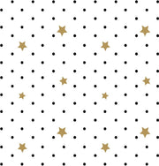 Duni Servetten Black Stars 3-laags 33 X 33 Cm Wit/goud 20 Stuks
