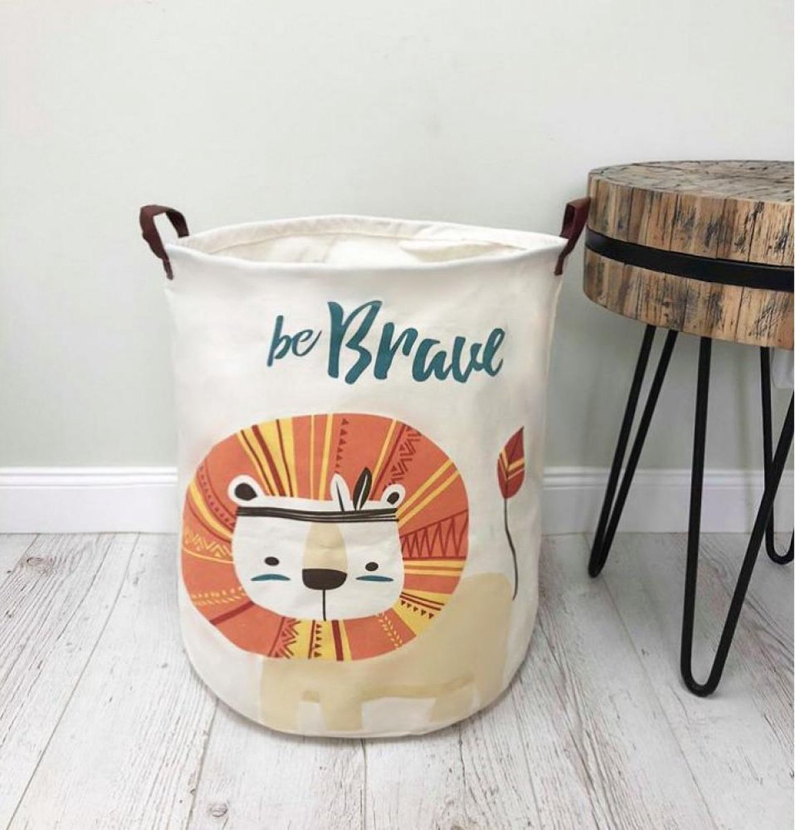 Container - Tas - Wasmand - Speelgoed mand - Leeuw