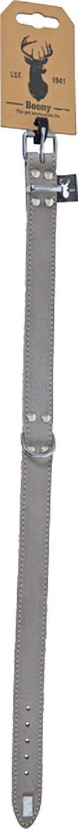 Boony Est1941 lederen halsband 18 mm 50 cm lang grijs