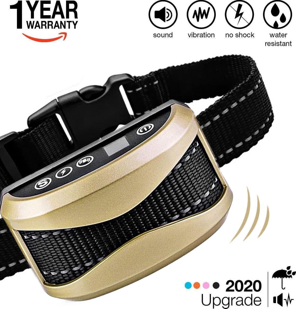 Eyzo Anti Blafband voor Kleine en Grote Honden (USB Oplaadbaar) – Diervriendelijk – Antiblafband Zonder Schok – Verstelbaar – Trainingsband – Anti Blaf Apparaat – Trainingshalsband – 7 Correctie Niveaus