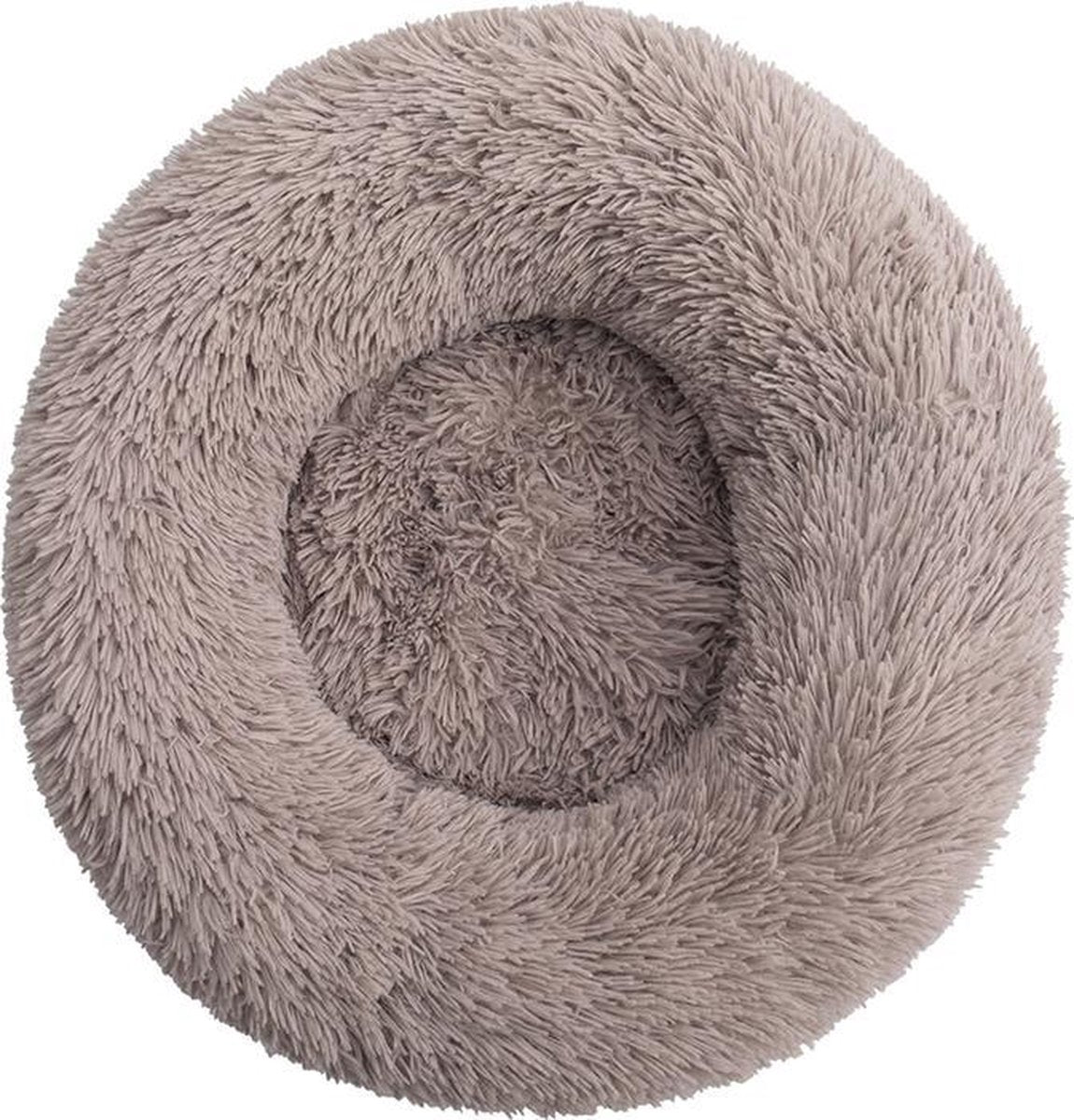 BEESSIES® donut hondenmand/kattenmand 50 cm - wasbare hoes - Taupe - huisdierbed hond kat mand