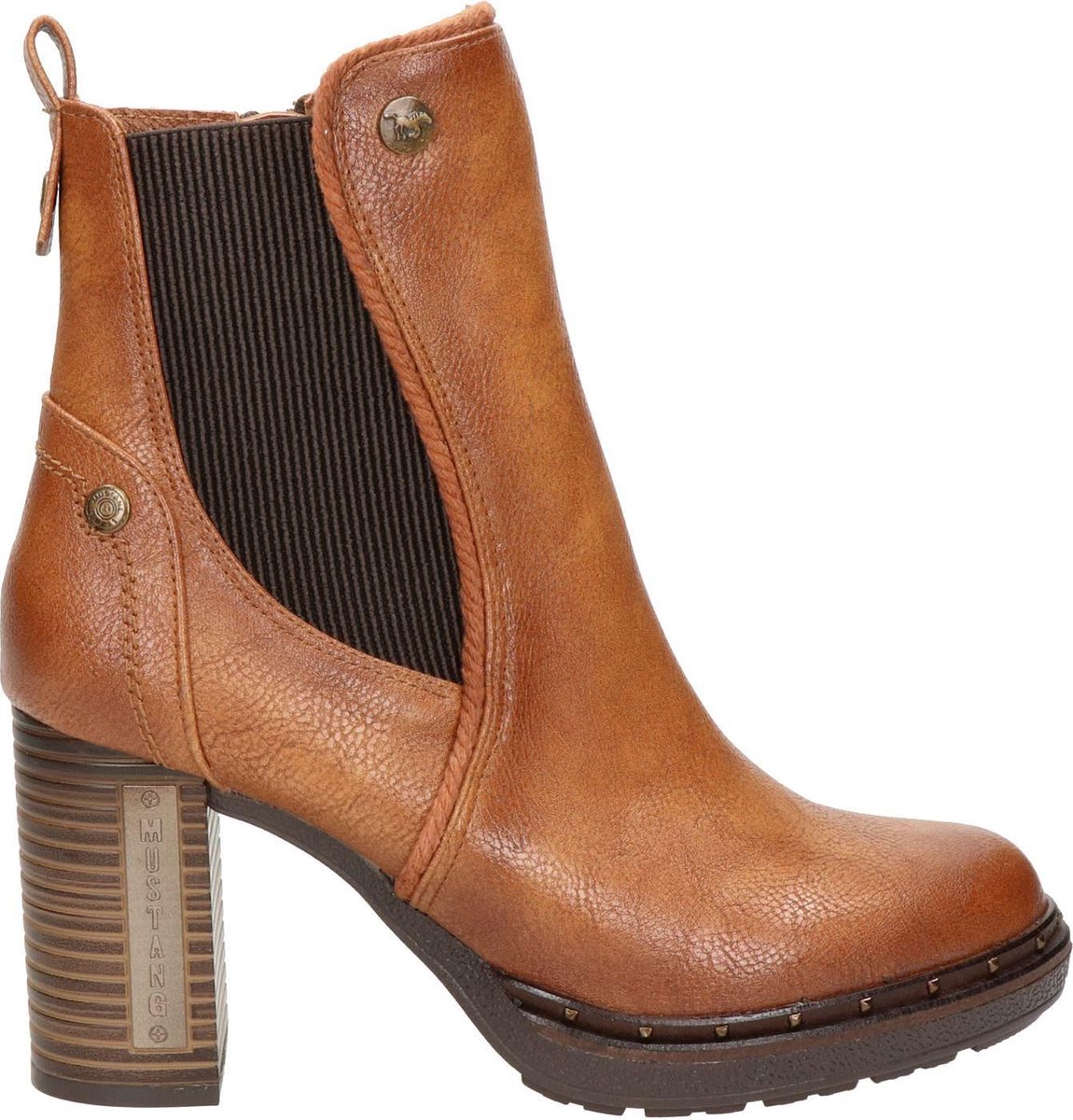 Mustang dames enkellaars - Cognac - Maat 39