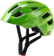 Cratoni Maxster Dino groen - kinderhelm XS-S (46-51cm) - EN1078 - Extra bescherming achterhoofd en slapen