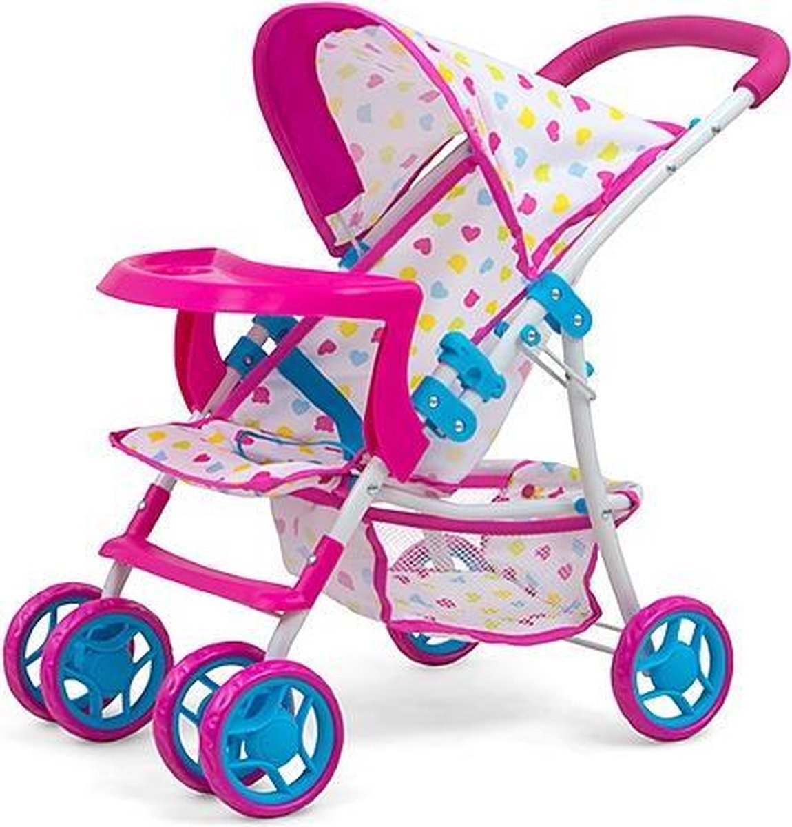 Milly Mally Poppenwagen Kate Candy Meisjes 54 Cm Roze/blauw