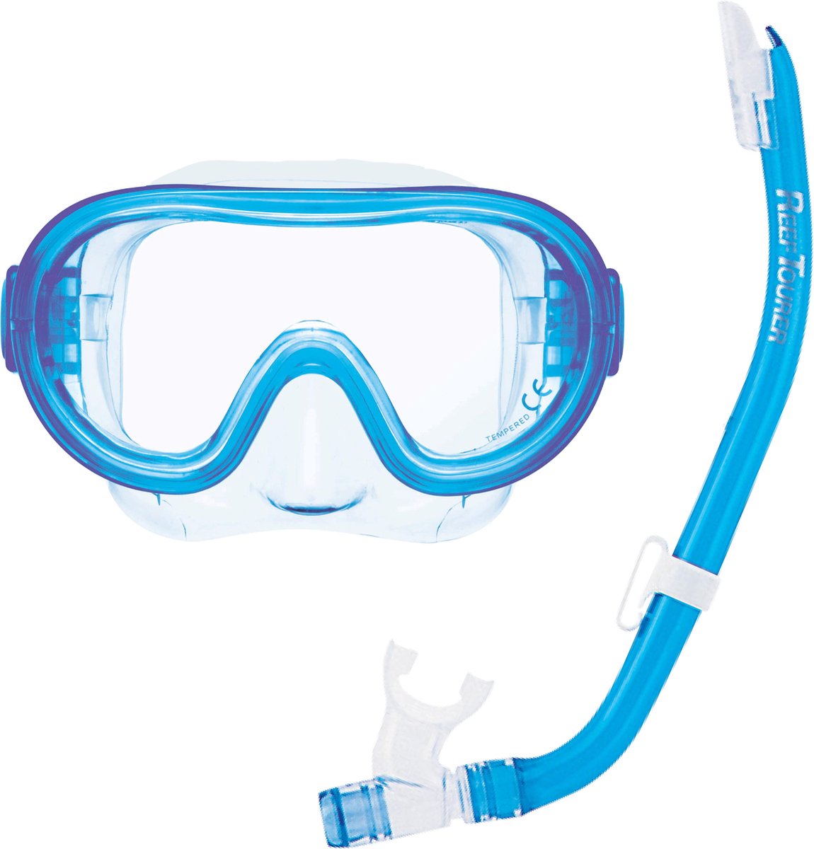 ReefTourer Snorkelmasker Duikbril Snorkelset voor kinderen tot ong. 10 jaar RC-0203- blauw